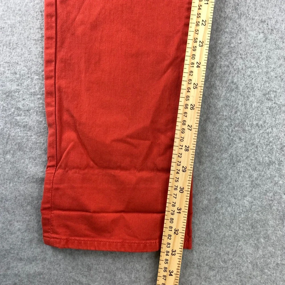 AG Adriano Goldschmied The Matchbox Pants Mens 34 Red Slim Straight Chino